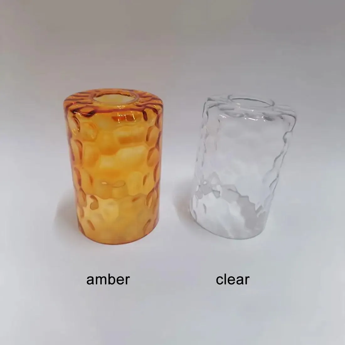 Clear Hammered Glass Lamp Shade Replacement Water Ripple Cylinder Glass Shade Accessory for Pendant Light Chandelier Wall Sconce