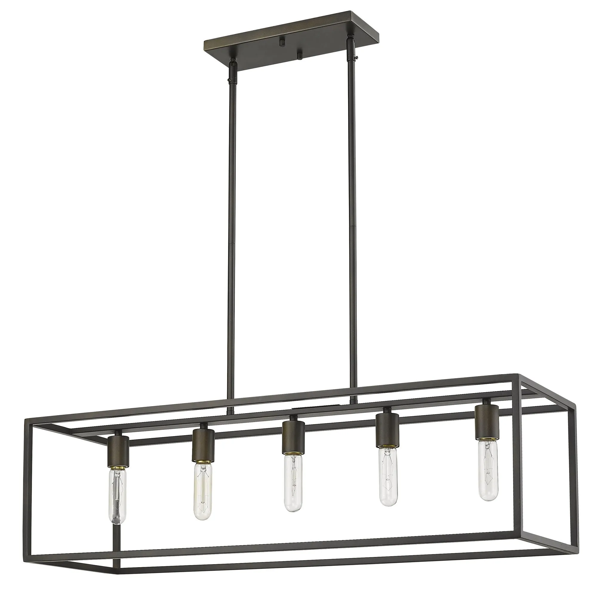 Cobar 5-Light Soil-Rubbed Bronze Island Pendant By Homeroots