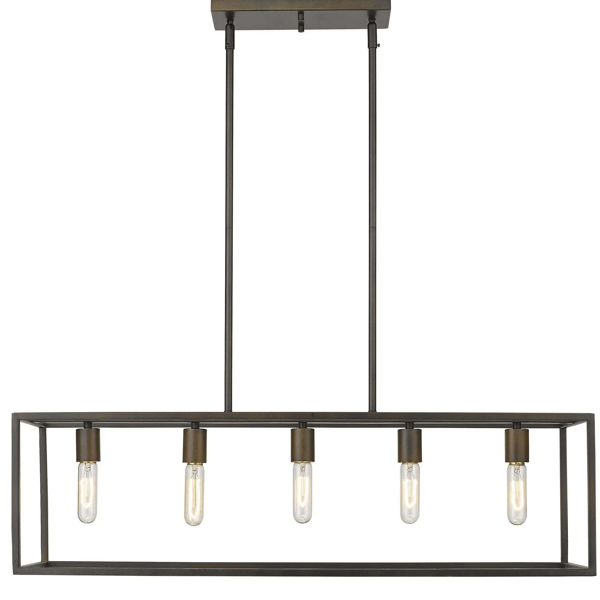 Cobar 5-Light Soil-Rubbed Bronze Island Pendant By Homeroots