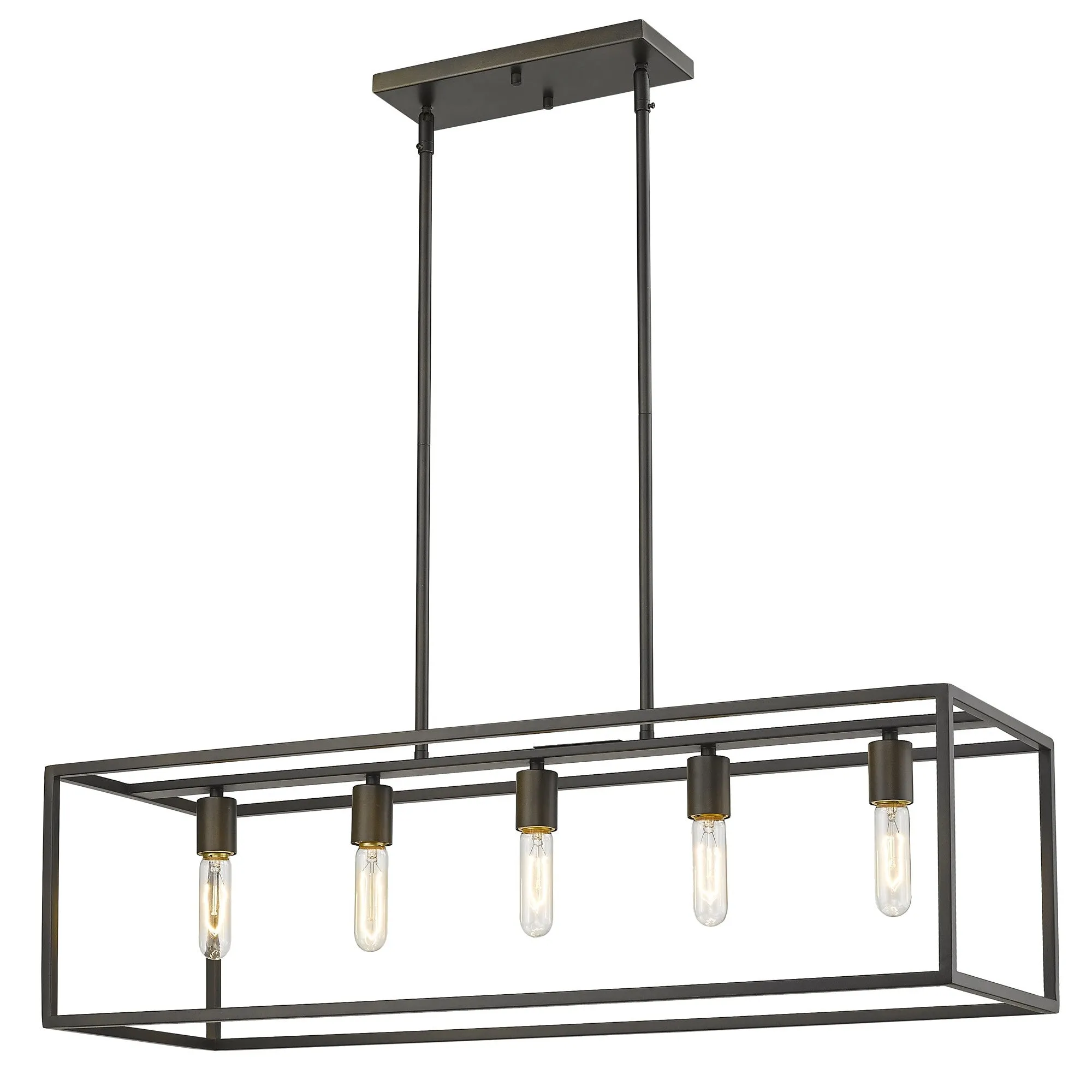 Cobar 5-Light Soil-Rubbed Bronze Island Pendant By Homeroots