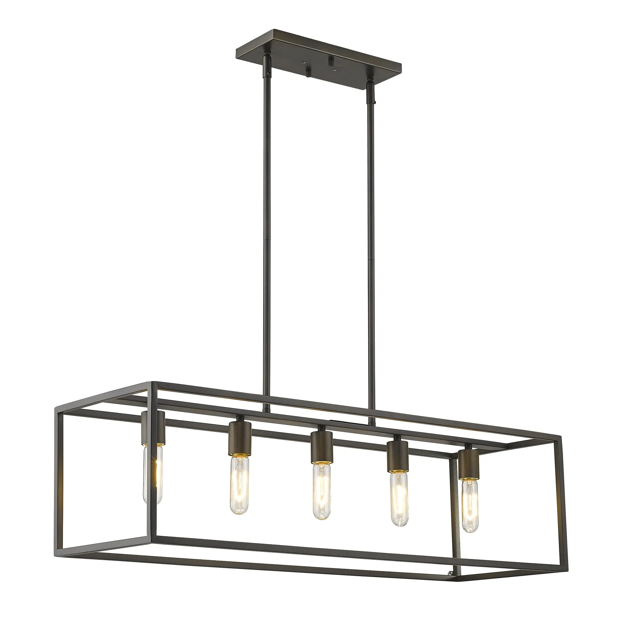 Cobar 5-Light Soil-Rubbed Bronze Island Pendant By Homeroots
