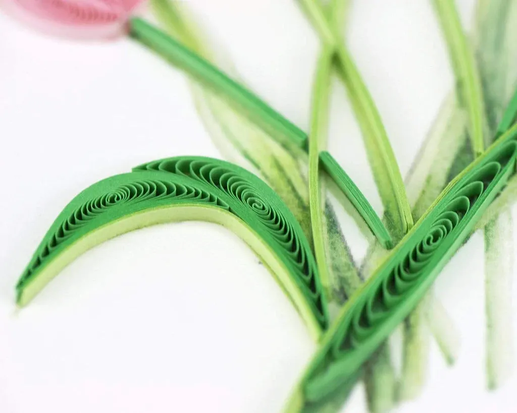 Colorful Tulips - Blank Quilling Card