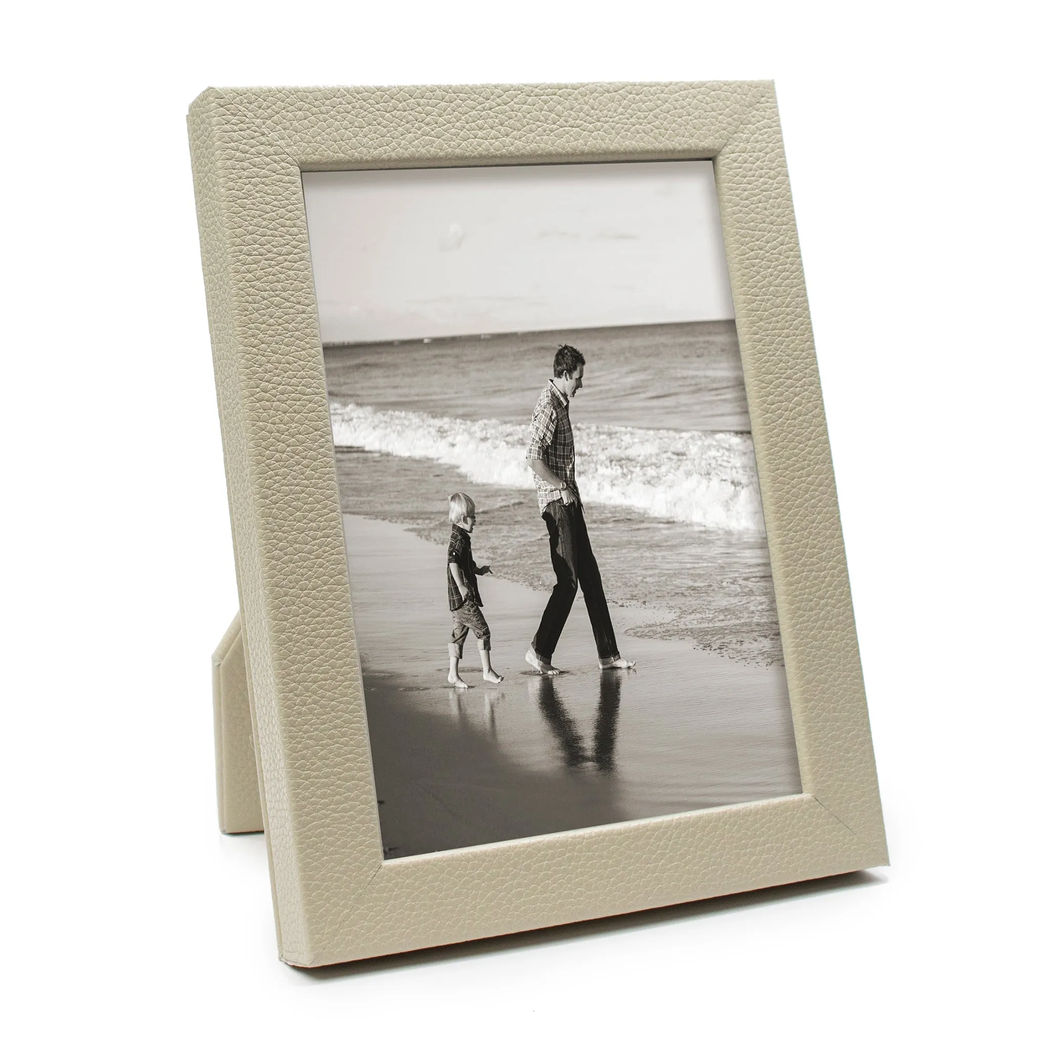 Cream Pebbled Leather Frame