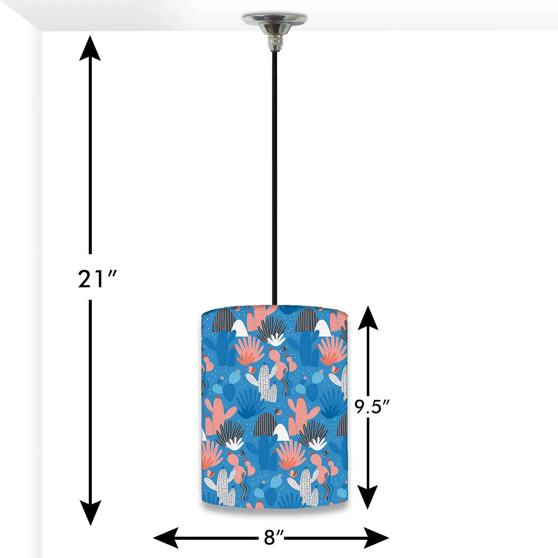 Cute Blue Pendant Lamp - Blue Cactus