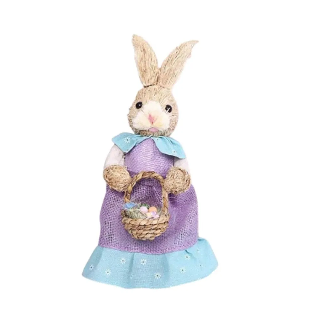 Cute Straw Rabbit Bunny Easter Decorations Holiday Home Garden Wedding Ornament Photo Props Crafts, Female