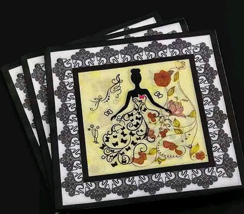 Decoupage Paper Napkin Tissue/ Decoupage Tissue for Art & Craft work RANDOM DESIGN