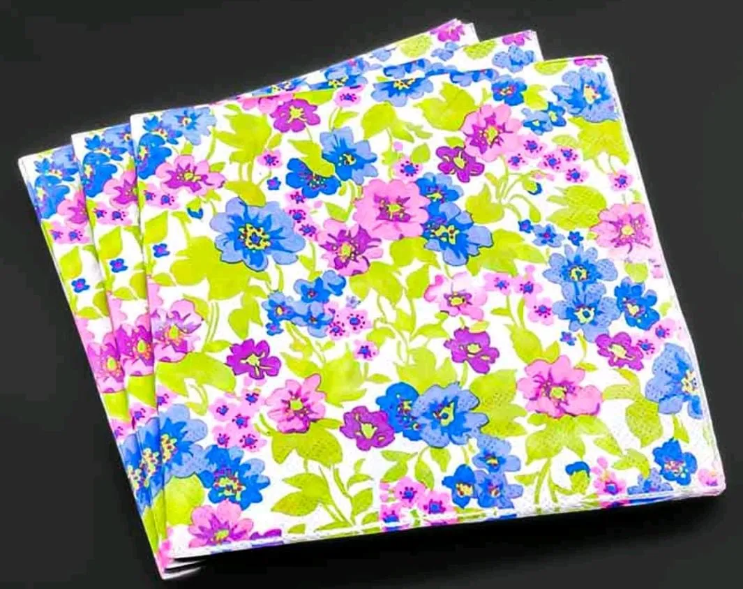 Decoupage Paper Napkin Tissue/ Decoupage Tissue for Art & Craft work RANDOM DESIGN