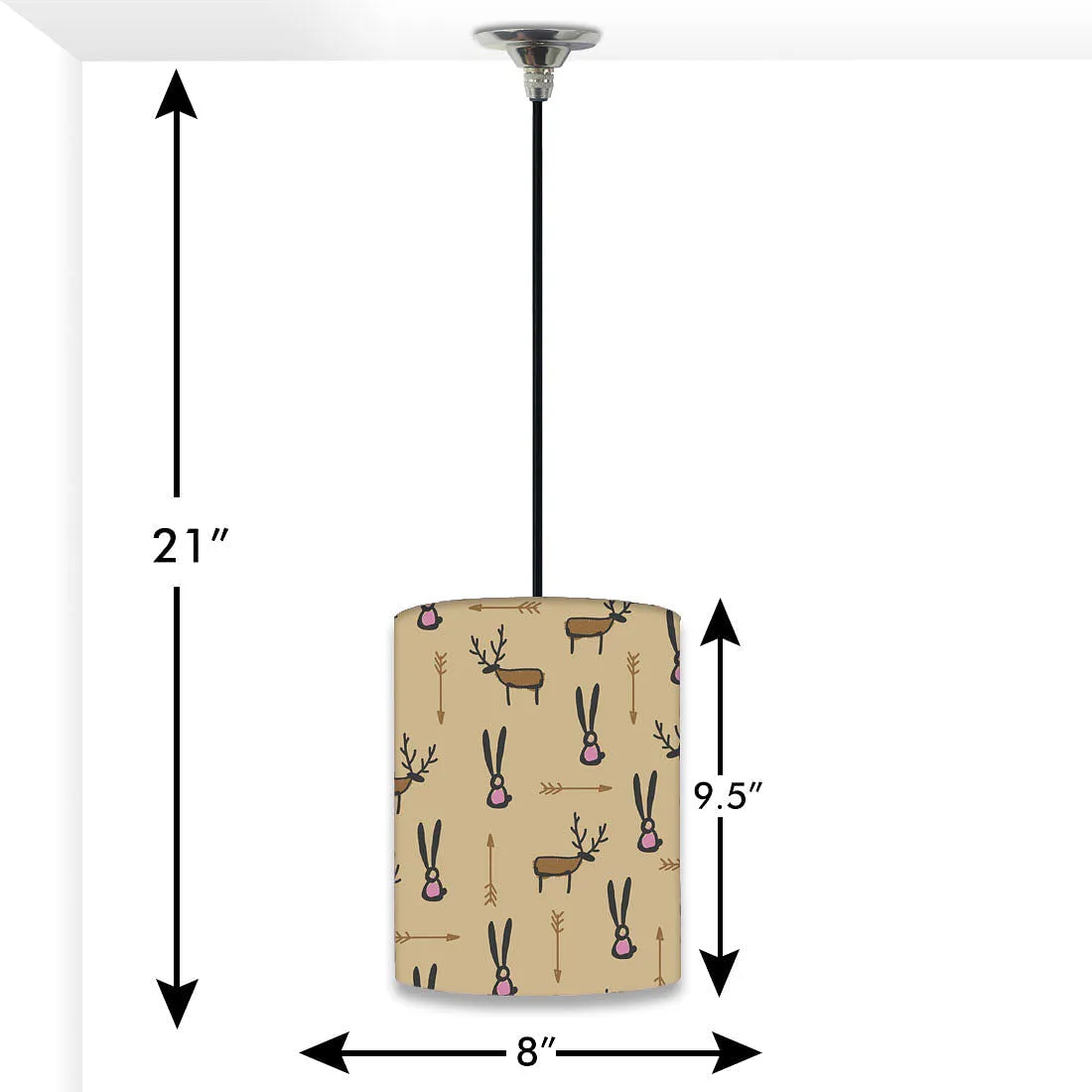 Designer Pendant Lamp Shade - Animal Moose