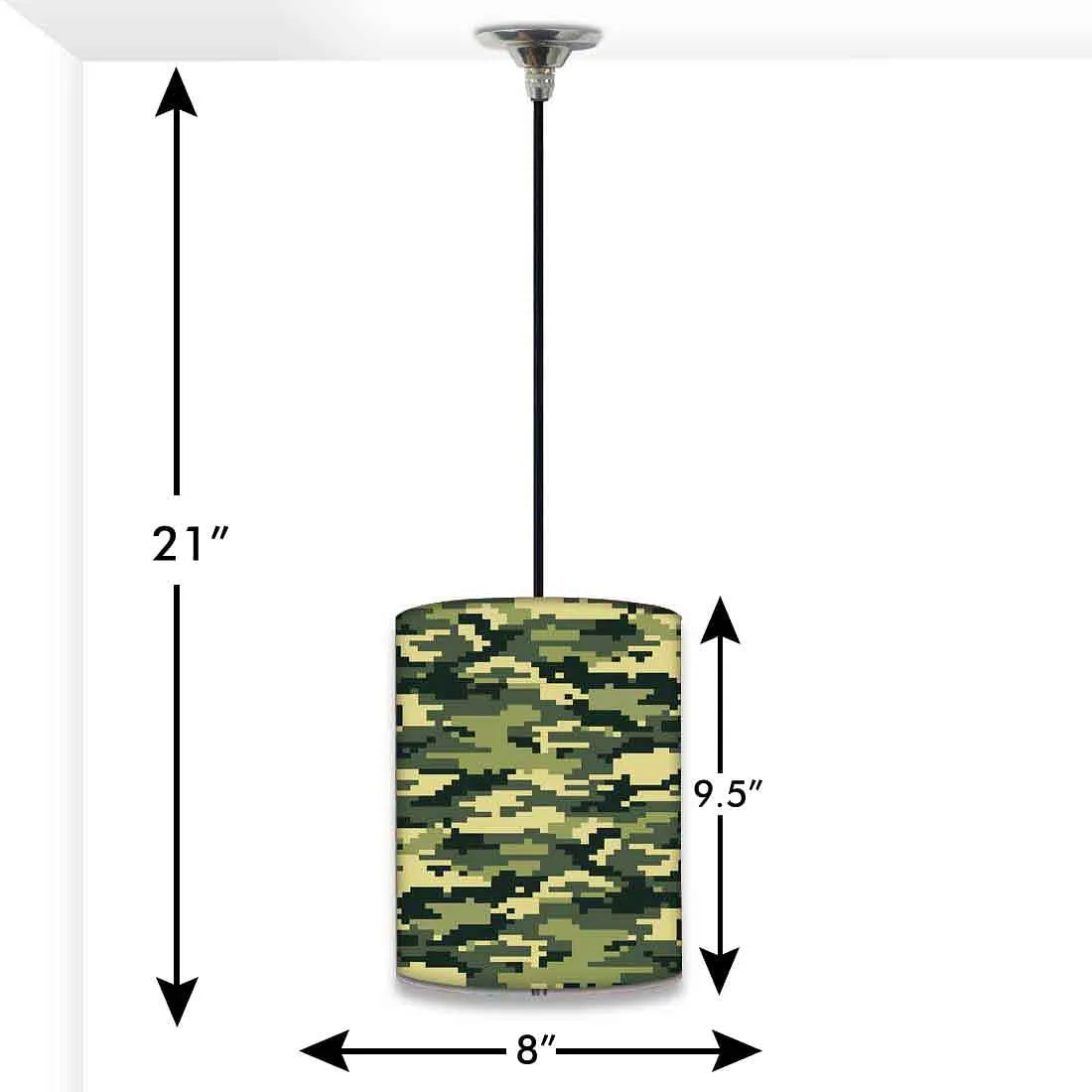 Designer Unique Pendant Lamp - Army camouflage