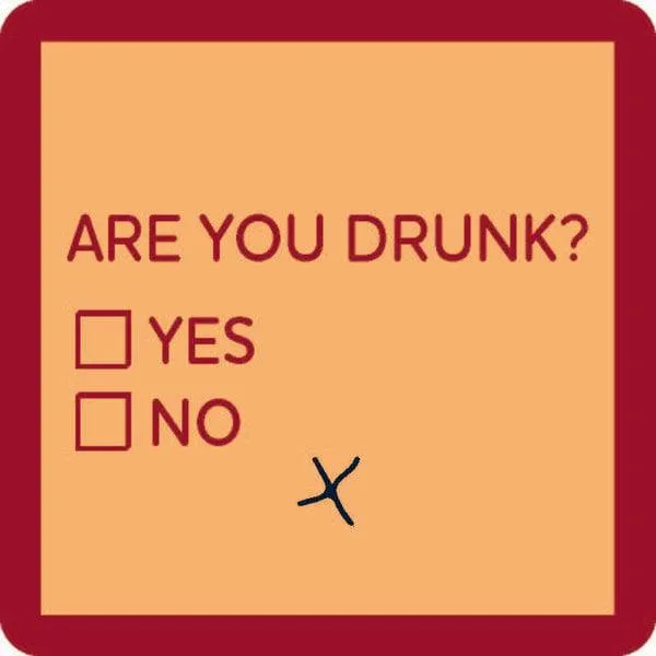 Drinks On Me Coasters - Are You Drunk