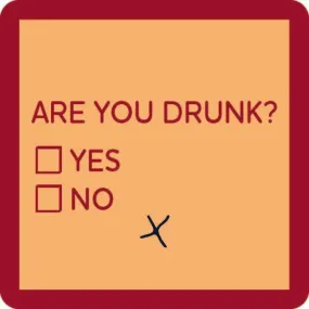 Drinks On Me Coasters - Are You Drunk