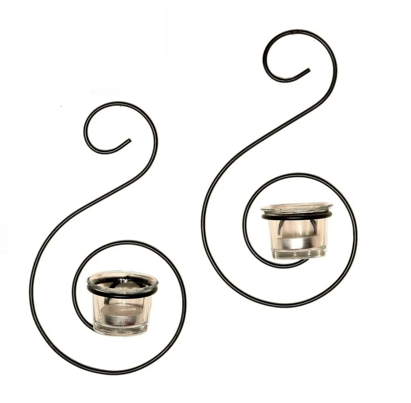 Elegant Iron Antique Wall Sconce Set with Tealight Holders (Pack of 2)