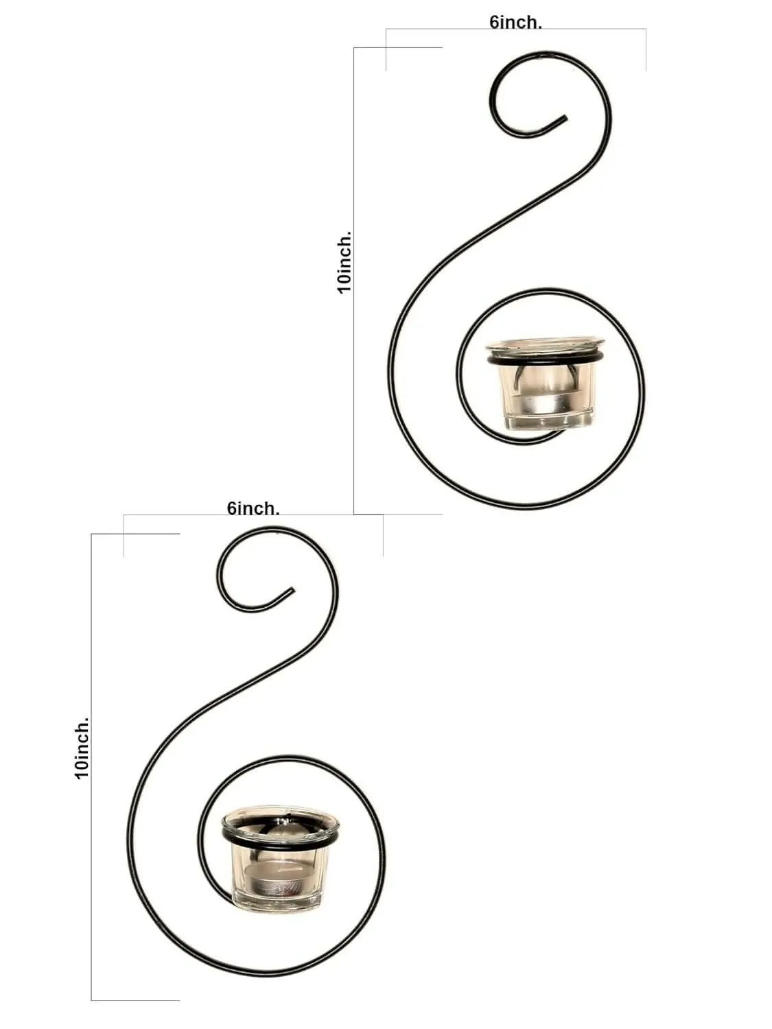 Elegant Iron Antique Wall Sconce Set with Tealight Holders (Pack of 2)