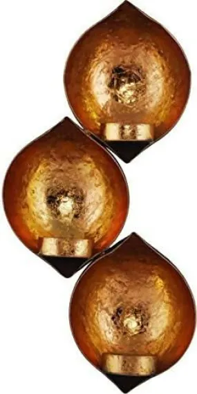 Elegant Iron Eye-Shaped Wall Sconce Set (Pack of 3)