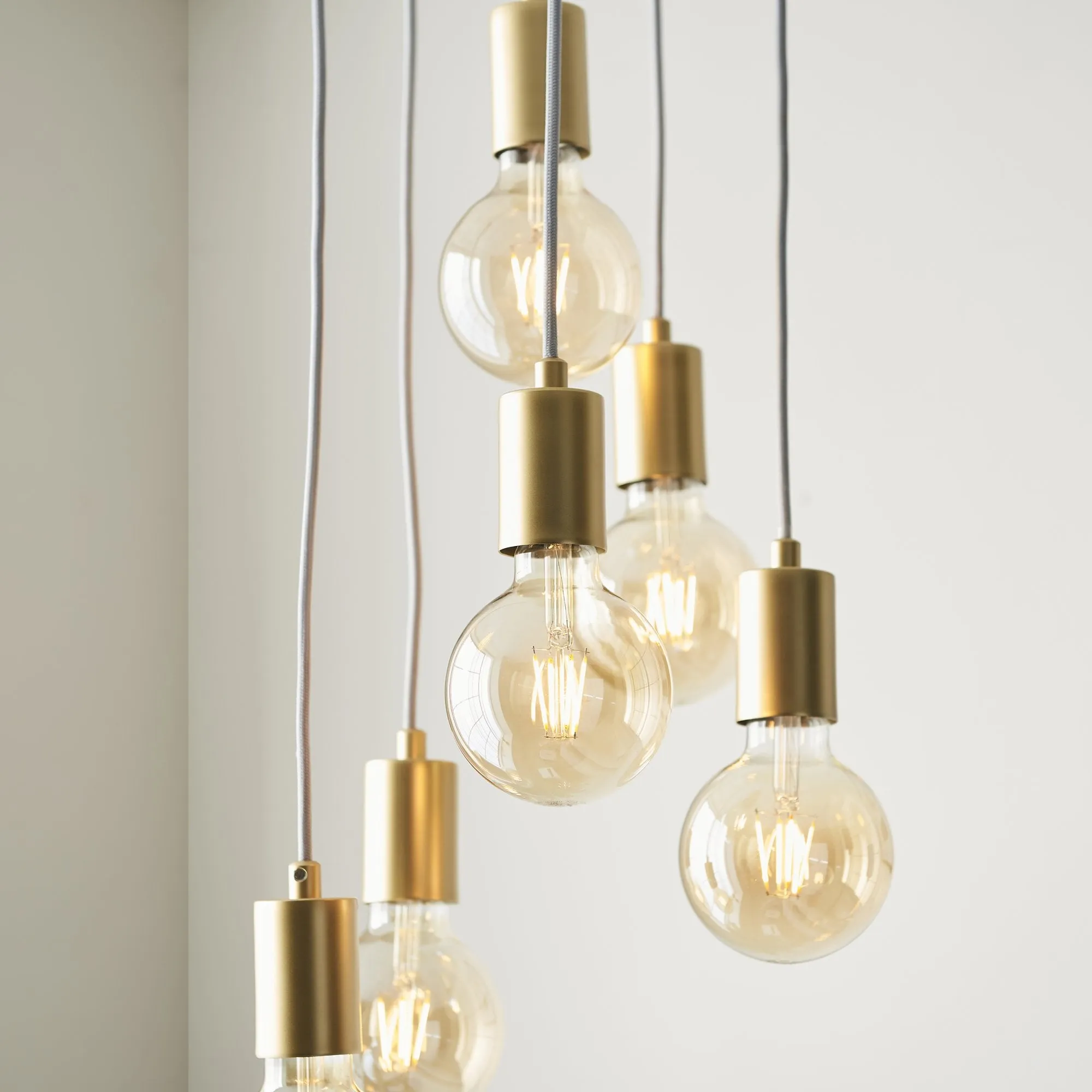 Endon 98136 Studio 6 Light Pendant Soft Gold Paint
