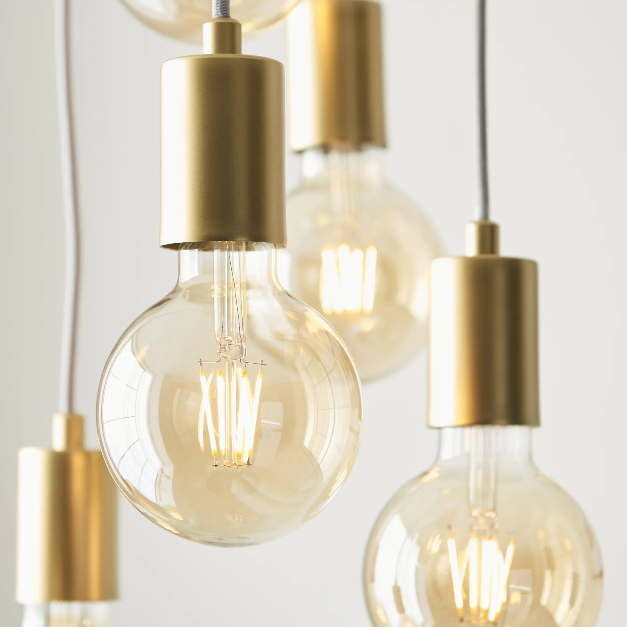 Endon 98136 Studio 6 Light Pendant Soft Gold Paint