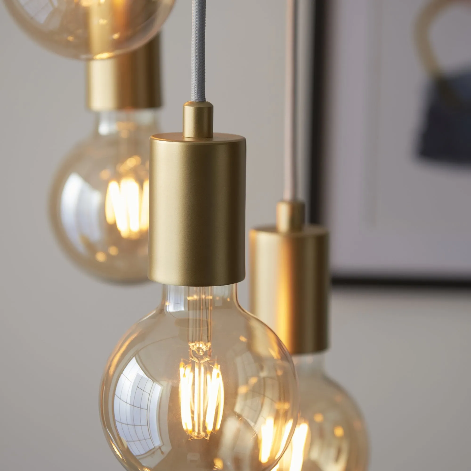 Endon 98136 Studio 6 Light Pendant Soft Gold Paint