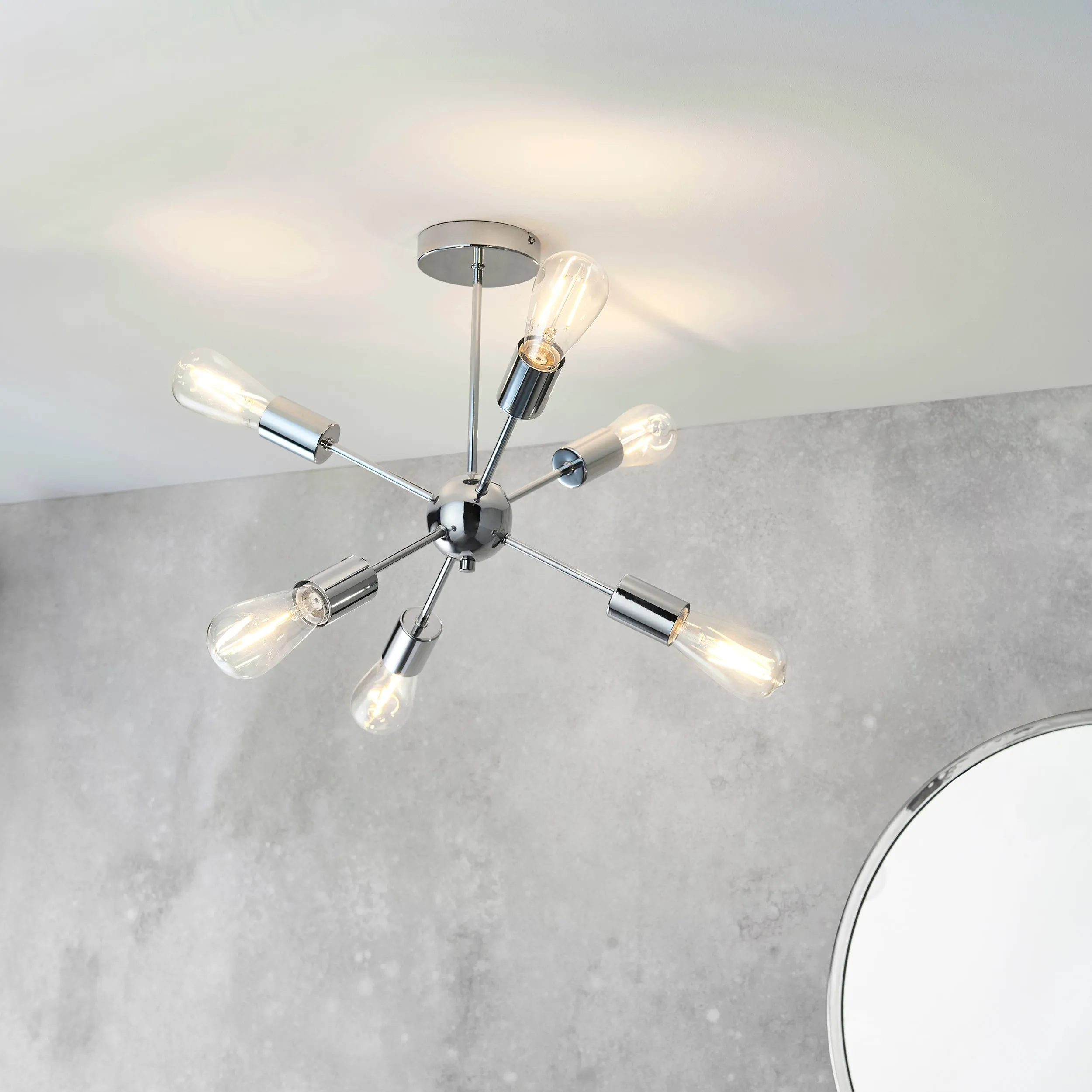 Endon Rubens 6lt Semi flush