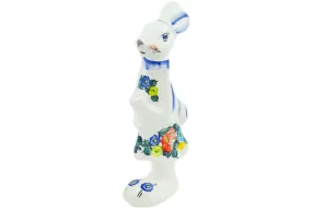 faience 10" Bunny Figurine Spring Posy