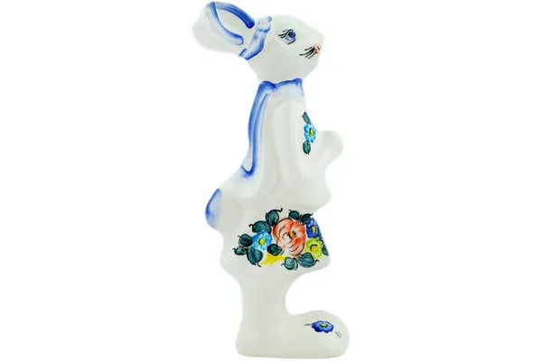 faience 10" Bunny Figurine Spring Posy