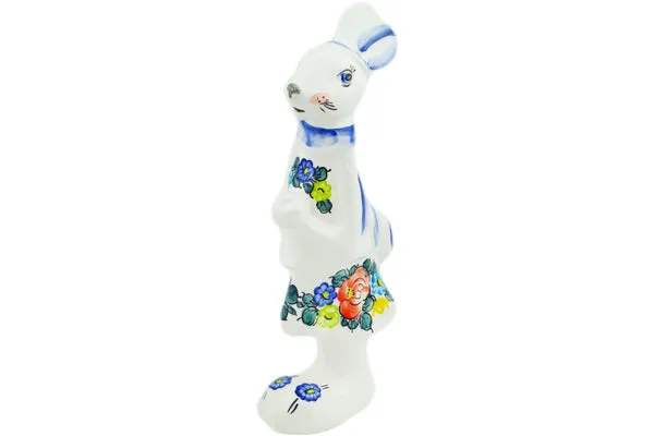faience 10" Bunny Figurine Spring Posy