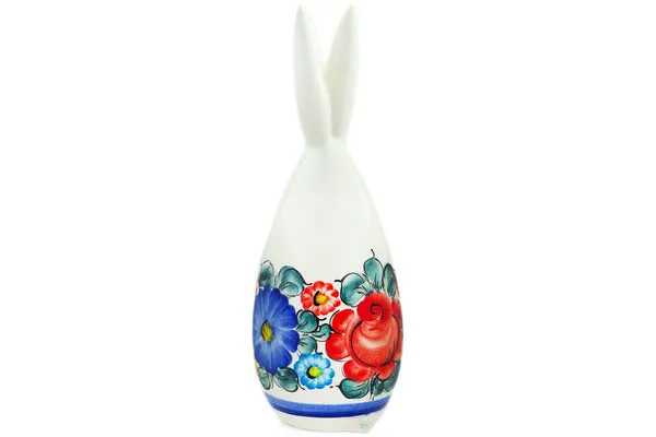 faience 14" Bunny Figurine Little Flower Patch