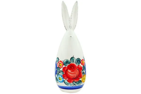 faience 14" Bunny Figurine Little Flower Patch