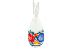 faience 14" Bunny Figurine Little Flower Patch