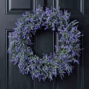 Faux Lavender Outdoor Spring Summer Purple Front Door Wreath