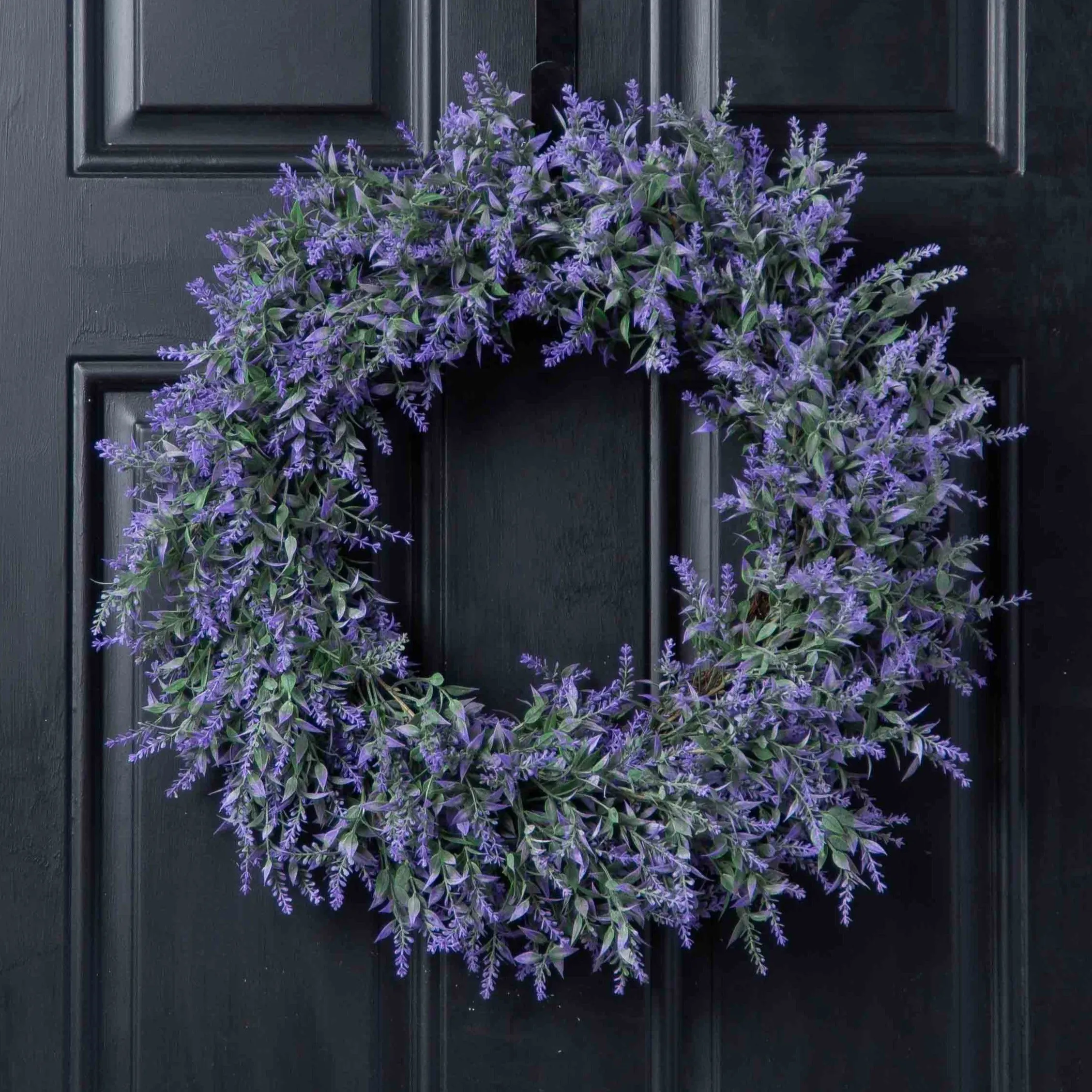 Faux Lavender Outdoor Spring Summer Purple Front Door Wreath