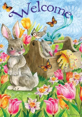 Garden Bunny Flags and Mat