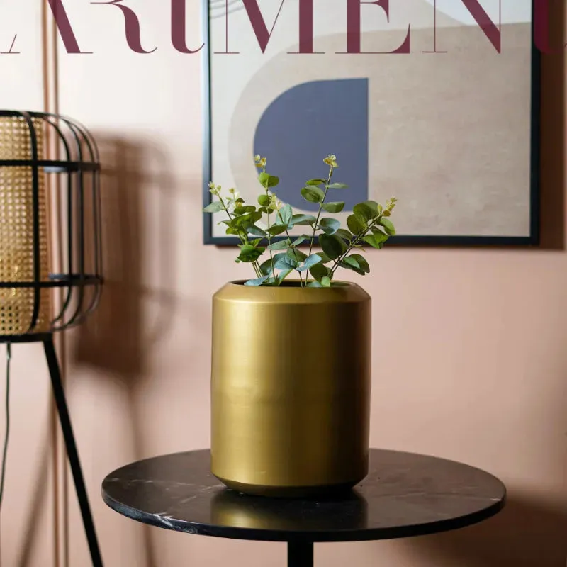 Golden Minimal Garden Metal Planter | Plant Not Included