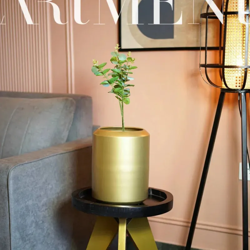 Golden Minimal Garden Metal Planter | Plant Not Included