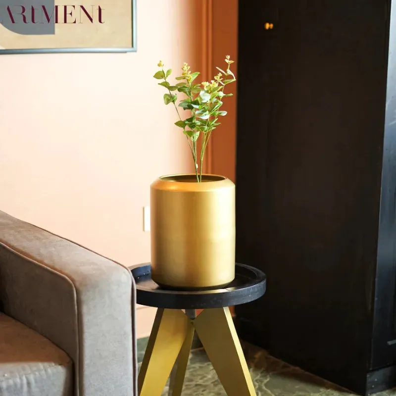 Golden Minimal Garden Metal Planter | Plant Not Included