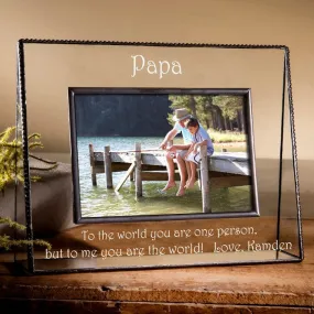 Grandpa Frame Papa Gift Custom Picture Frame Multiple Sizes Clear Glass Photo Frame for Grandfather Dad Father's Day Pic 319 EP601 Series