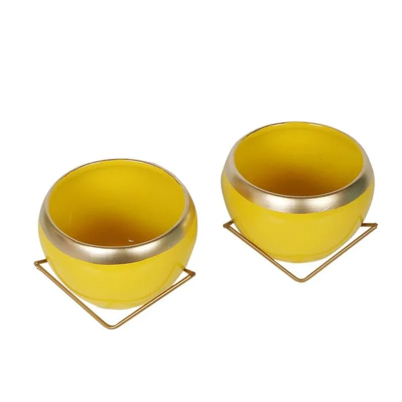 Guja Apple Planter (Yellow) - Set Of Two
