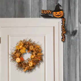 Halloween Corner Door Accent – Hand-Painted Wood, Laser-Cut Designs