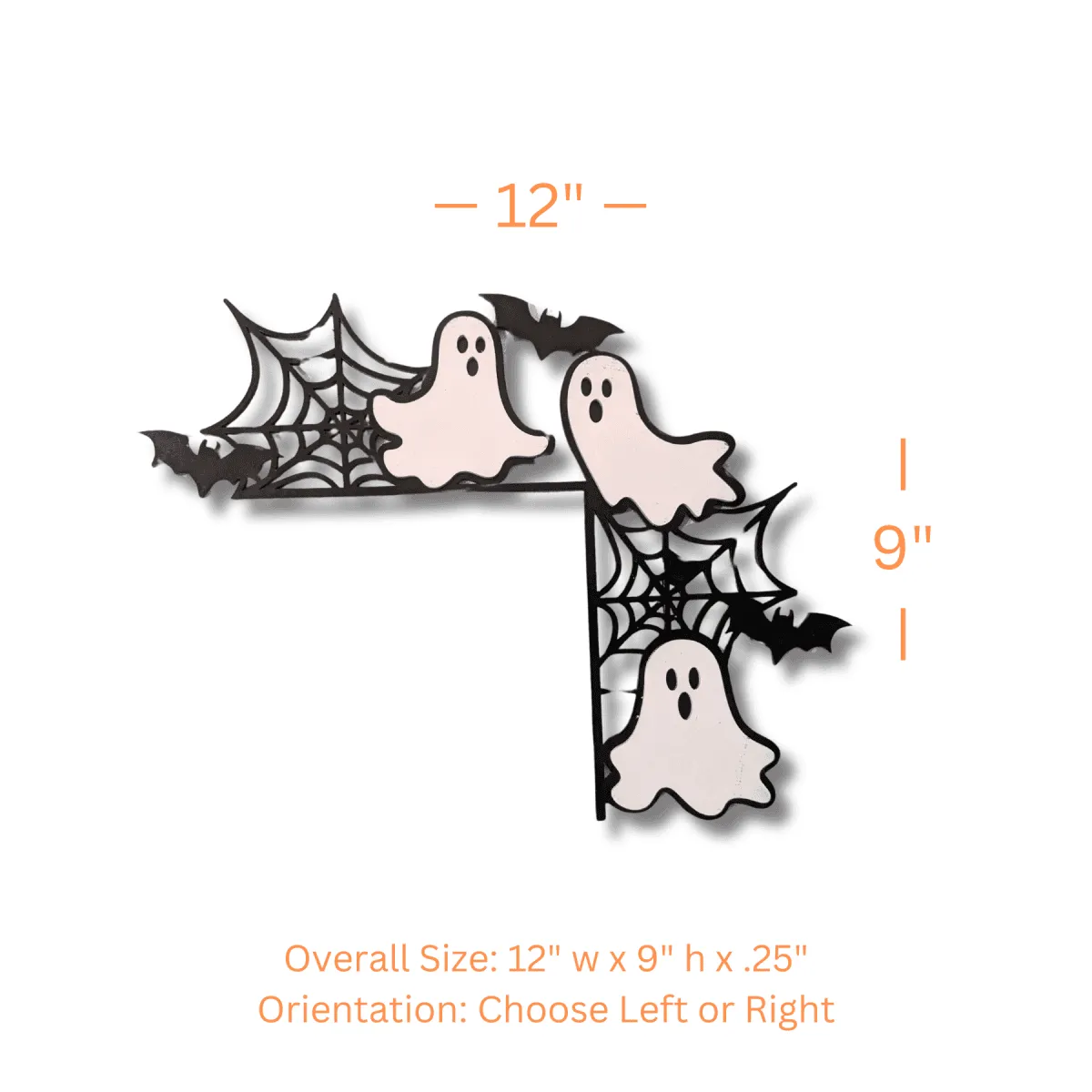 Halloween Corner Door Accent – Hand-Painted Wood, Laser-Cut Designs