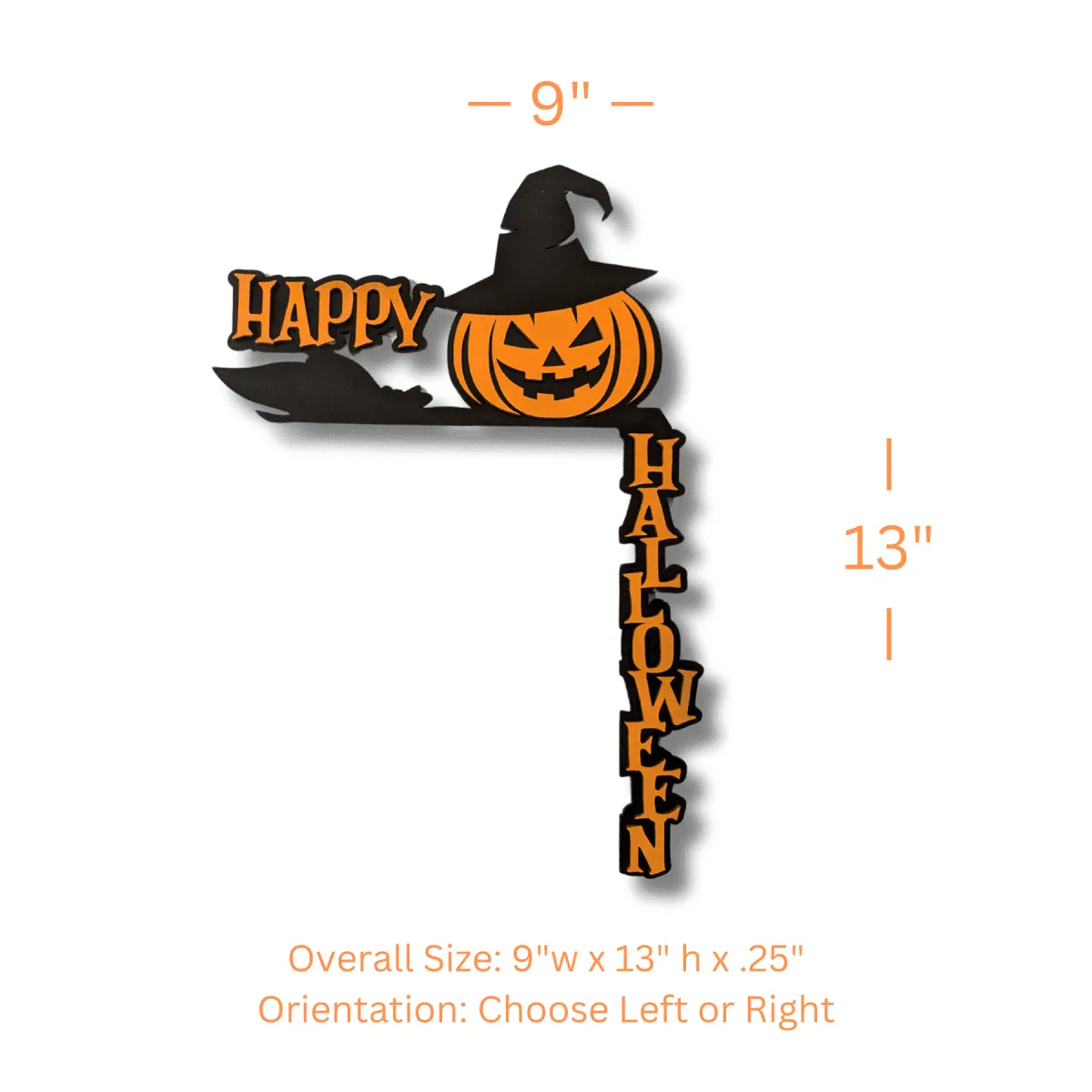 Halloween Corner Door Accent – Hand-Painted Wood, Laser-Cut Designs