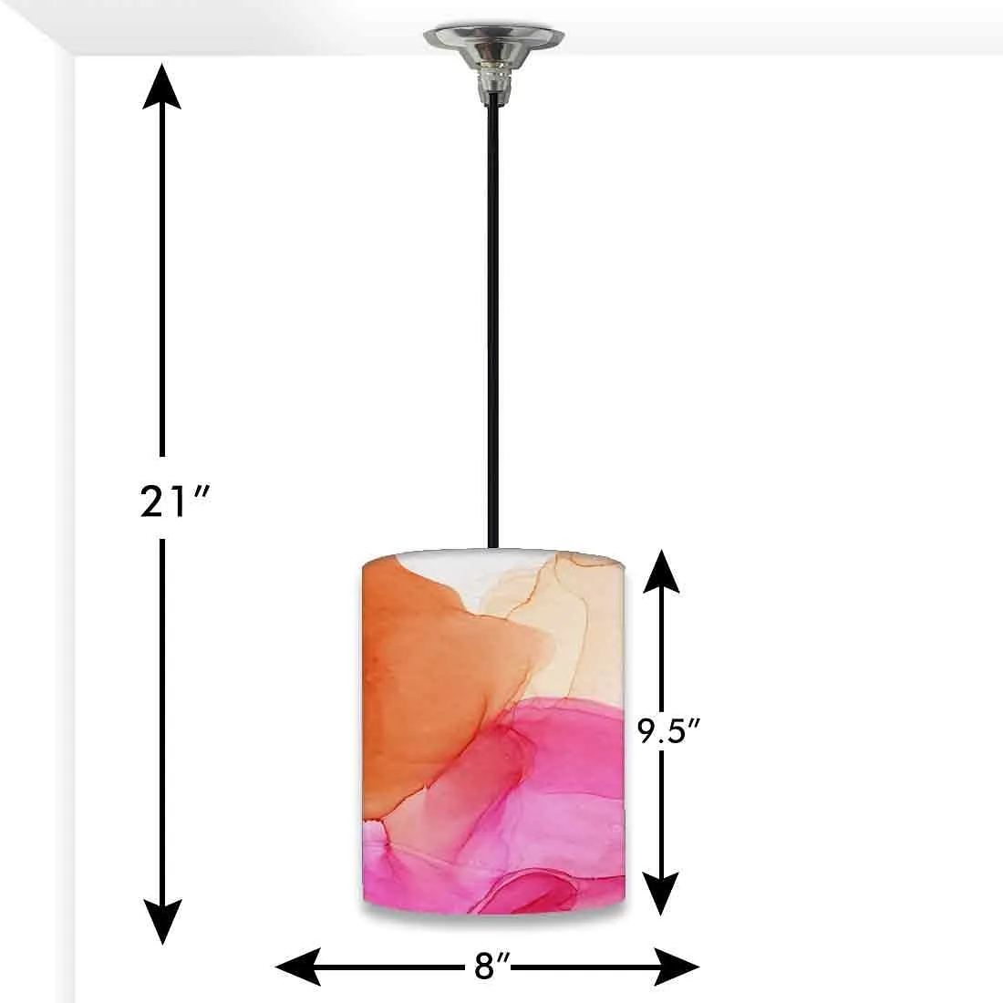 Hanging Lantern Pendant Light Lamps for Bedroom - Watercolor 0216