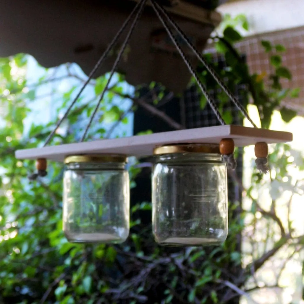 Hanging Planter - Set of 2 Jar Planter - For Indoor and Outdoor Home Decoration