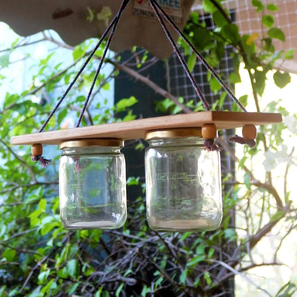 Hanging Planter - Set of 2 Jar Planter - For Indoor and Outdoor Home Decoration