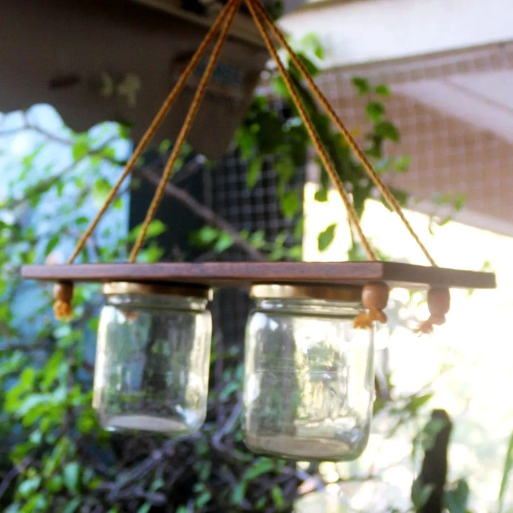 Hanging Planter - Set of 2 Jar Planter - For Indoor and Outdoor Home Decoration