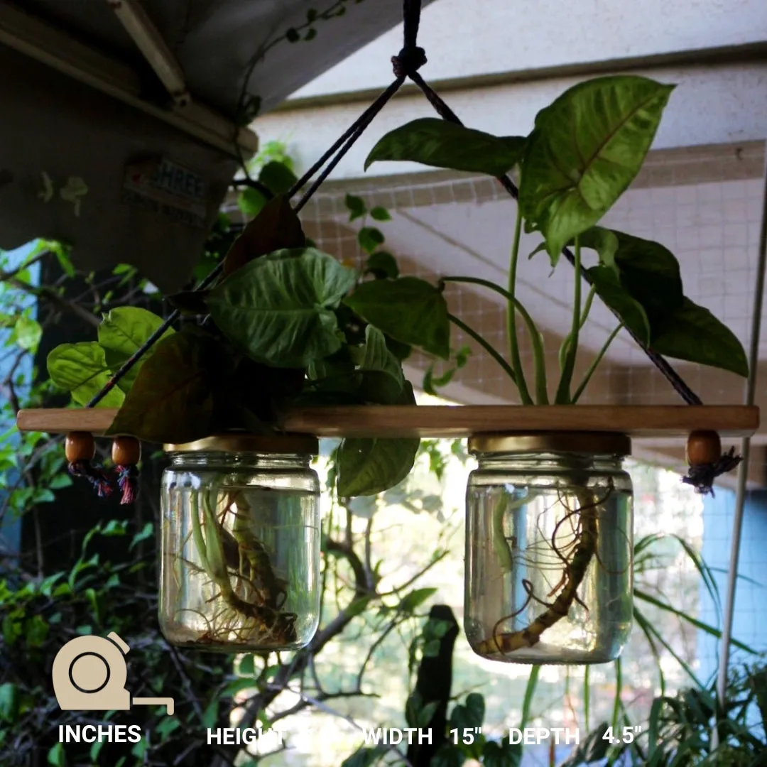 Hanging Planter - Set of 2 Jar Planter - For Indoor and Outdoor Home Decoration