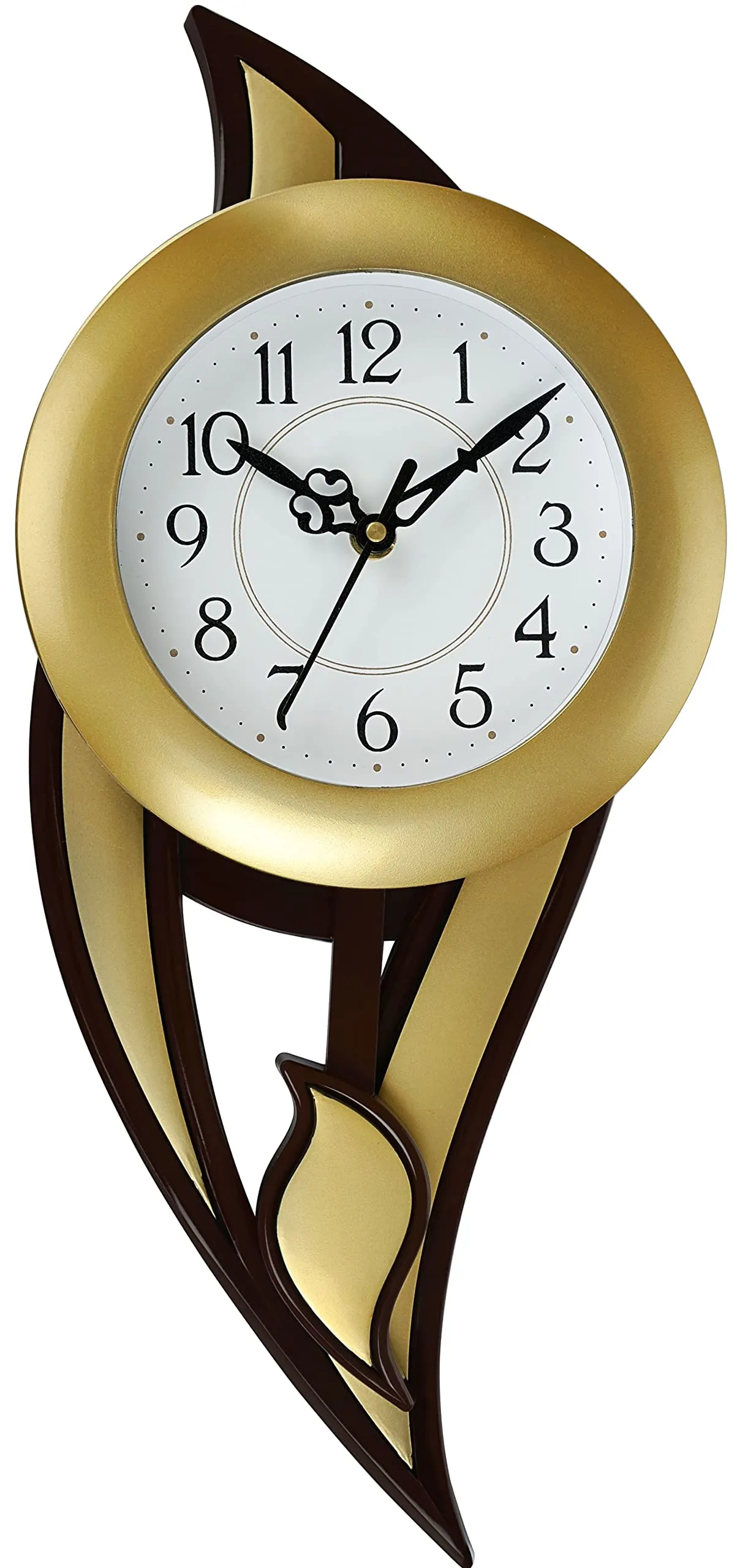 Harbour Analog Latest Stylish New Models Wall Clock with Pendulum for Home Living Room Hall Bedroom (Size Height 42.5 CM X Width 17.5 CM)- Home Decor Big Size Wall Clock MJ ST 18-4