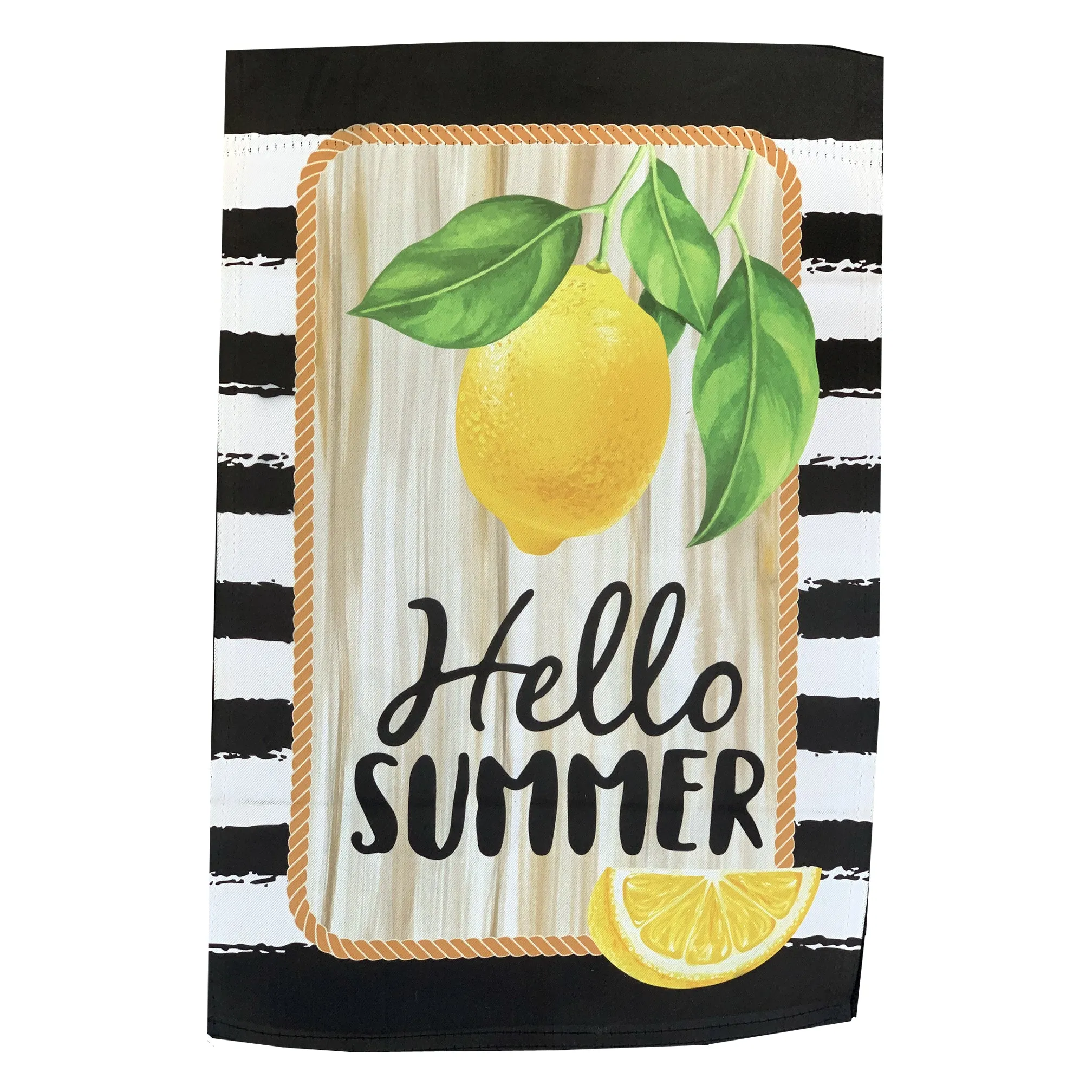 Hello Summer Lemon Garden Flag – 12" x 18"