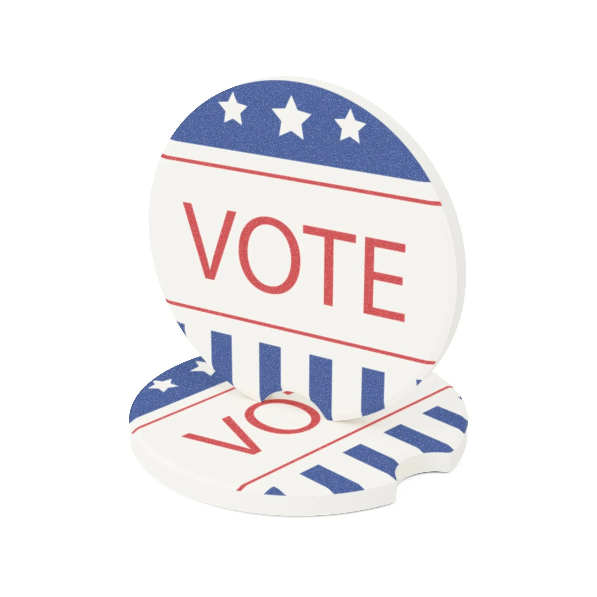 I Voted Soapstone Car Coaster