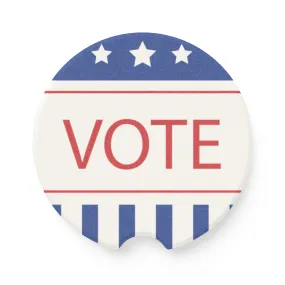 I Voted Soapstone Car Coaster