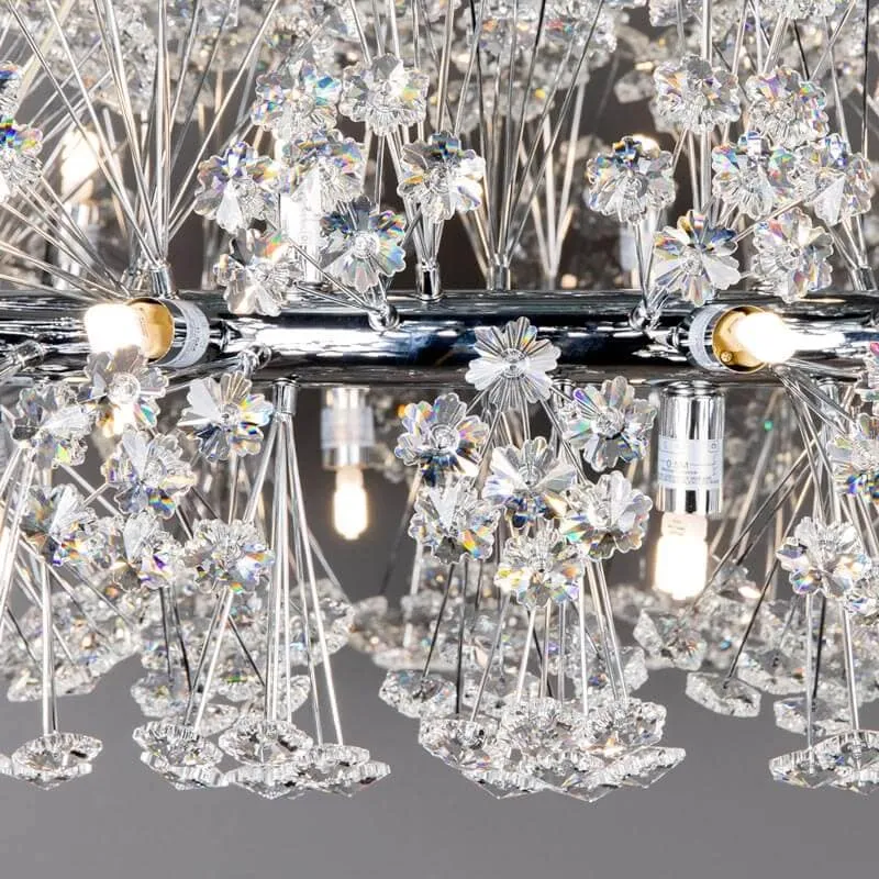 Kansas Round 20 Light Pendant Chrome Ceiling Light