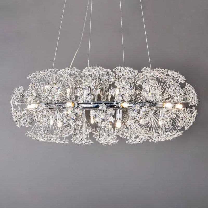 Kansas Round 20 Light Pendant Chrome Ceiling Light